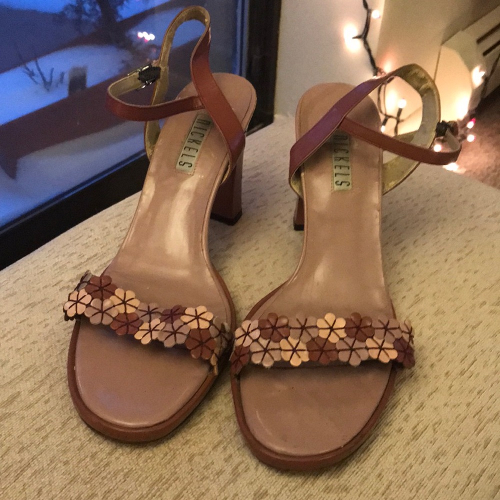 Floral Heeled Sandals
